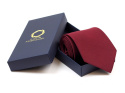 Pudełko prezentowe na krawat granatowe slim