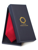 Pudełko prezentowe na krawat granatowe slim