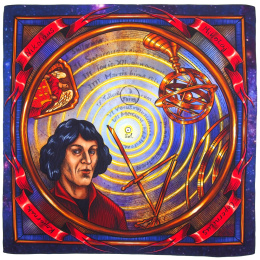 Seidenschal Nikolaus Kopernikus - 66x66 cm