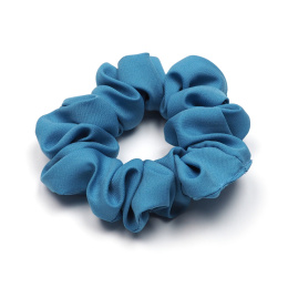 Scrunchie bun elastic thick crinkle blue