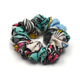 Scrunchie bun elastic thick, crinkled, colorful