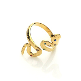 Apaszetka - biżuteria, pierścień do apaszki lub szala w kształcie węża