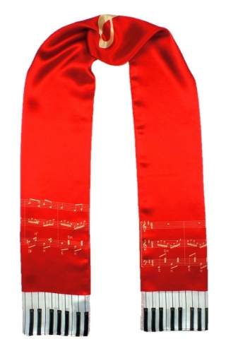 MO-013 Silk Scarf Moniuszko - Spinner, 140x28 cm