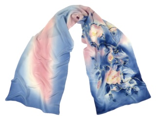Szal jedwabny, ręcznie malowany, 170x45 cm SZ-222