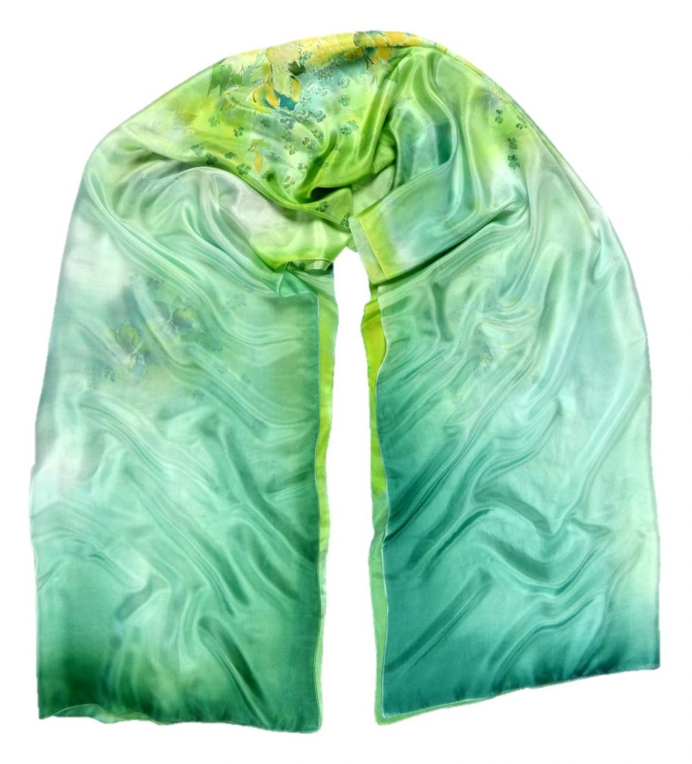 SZM-003 Hand-painted silk scarf, 250x90 cm (2)