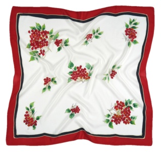 AM7-212 Hand-painted silk scarf, 70x70 cm