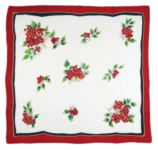 AM7-212 Hand-painted silk scarf, 70x70 cm