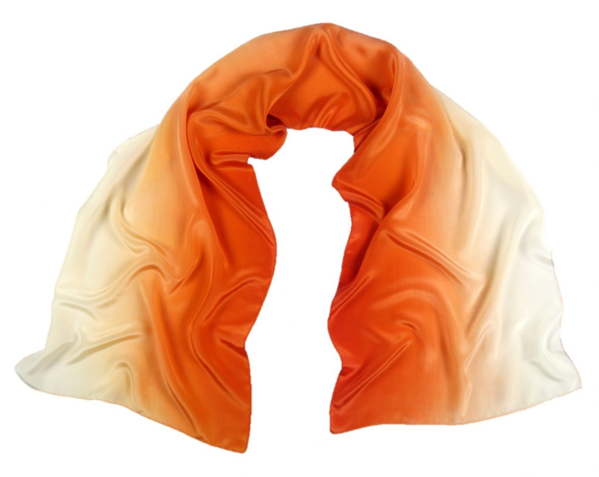 SZC-003 Silk scarf, hand shaded, 170x45 cm (1)