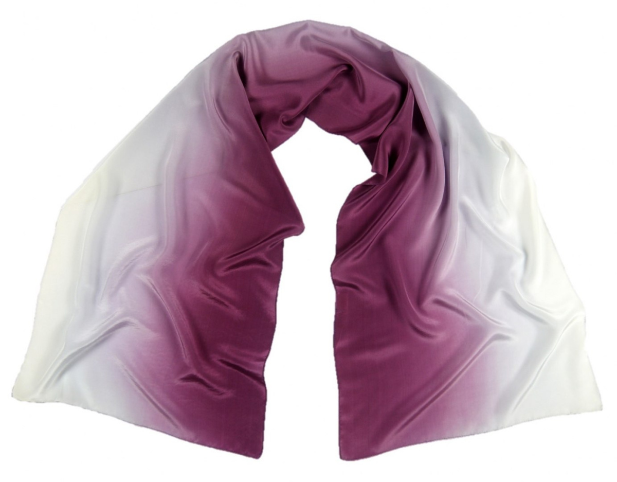 SZC-004 Silk scarf, hand shaded, 170x45 cm (1)