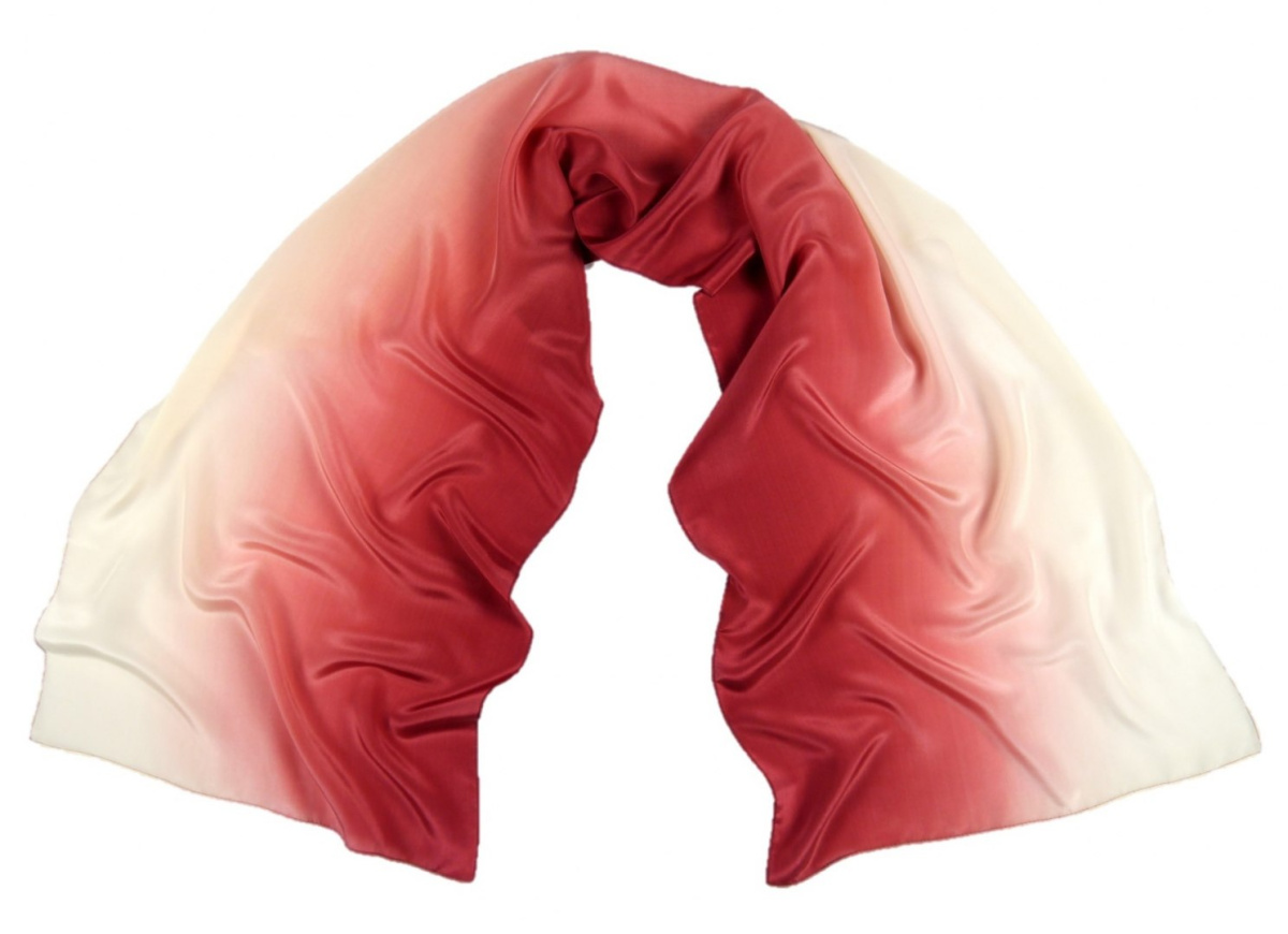 SZC-006 Silk scarf, hand shaded, 170x45 cm (1)