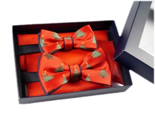 MJ-035 Mucha Jedwabna w Zestawie z Poszetką