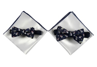 MJ-035 Mucha Jedwabna w Zestawie z Poszetką