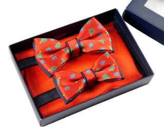 MJ-035 Mucha Jedwabna w Zestawie z Poszetką