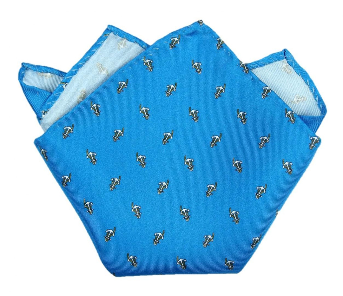 PJ-122 Silk Pocket Square with a Pattern(1)