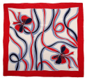 AM-393 Hand-painted silk scarf, 90x90cm(2)