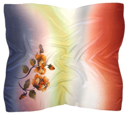 AM-457 Hand-painted silk scarf, 90x90cm