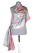 SZM-025 Hand-painted silk scarf, 250x90 cm (1)