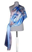 SZM-032Hand-painted silk scarf, 250x90 cm (1)
