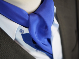 Men's silk neckscarf blue, 67x67cm