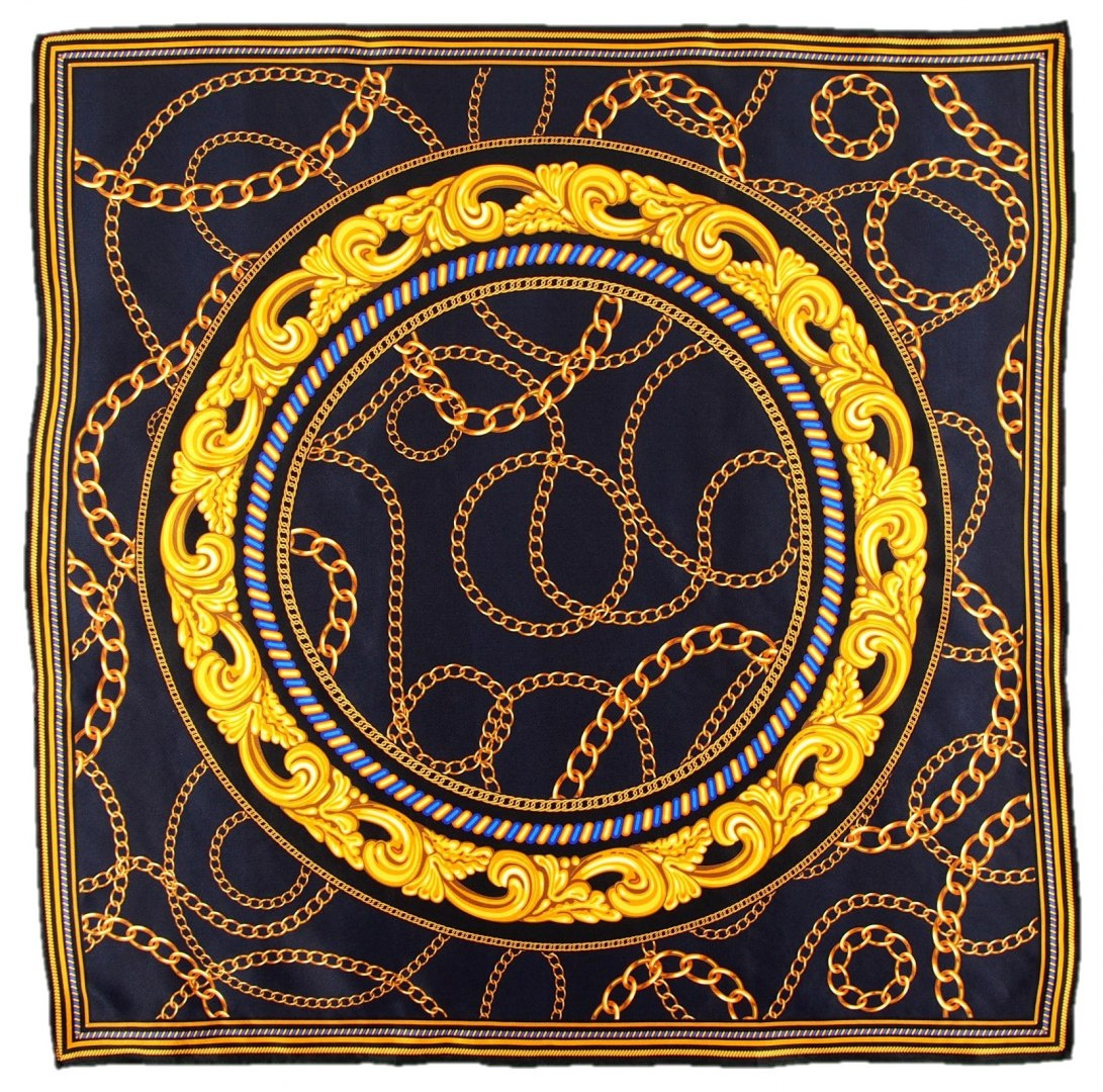 AD6-008 Silk Scarf Printed - Łowicki pattern, 65x65cm(2)