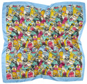 AP-005 Large Printeded Cats Scarf, 90x90(1)