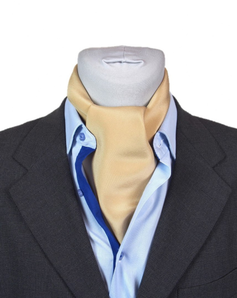 Men's silk neckscarf light beige, 67x67cm Men's silk neckscarf light beige, 67x67cm