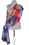 SZM-035 Hand-painted silk scarf, 250x90 cm (1)