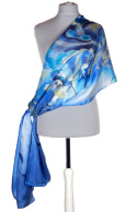 SZM-039 Hand-painted silk scarf, 250x90 cm (1)