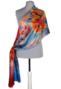 SZM-042 Hand-painted silk scarf, 250x90 cm (1)