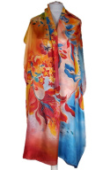 SZM-042 Hand-painted silk scarf, 250x90 cm (2)
