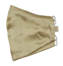 Silk mask with filter pocket - Golden beige (2)