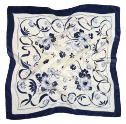 AM5-555 Hand-painted silk scarf, 55x55 cm