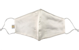 JML-011 Silk mask with filter pocket - White
