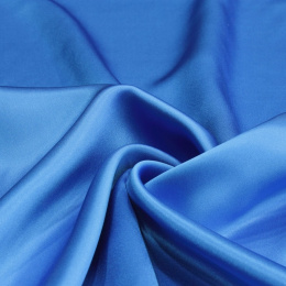 Light azure silk satin scarf, 55x55cm