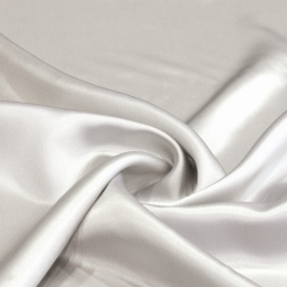 Light gray silk satin scarf, 55x55cm