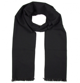 Warmer schwarzer Schal der Männer - Viskose / Acryl