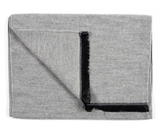 Ciepły i Miękki Szary Szal Męski Touch Collection