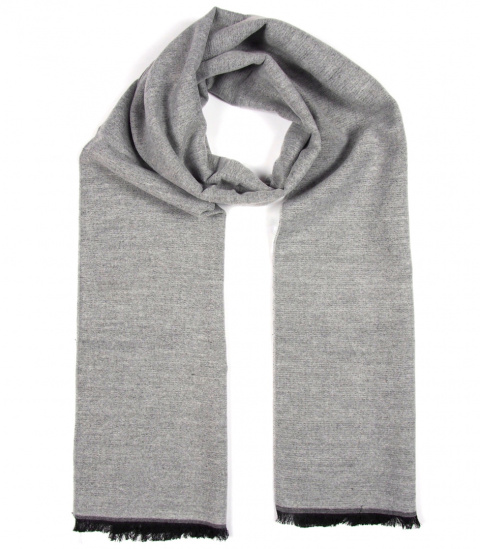 Ciepły Szary Szal Męski - Wiskoza / Akryl (1)