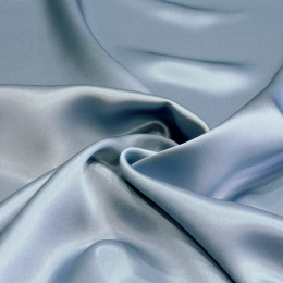 Gray and Blue silk satin scarf, 90x90cm