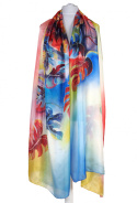 SZM-055 Hand-painted silk scarf, 250x90 cm (2)