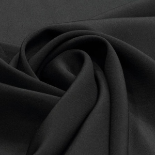 Black Crepe Silk Scarf, 90x90cm AJK-909