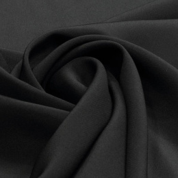 Black Crepe Silk Scarf, 170x45cm
