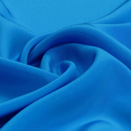 The azure-blue Crepe Silk Scarf, 180x45cm