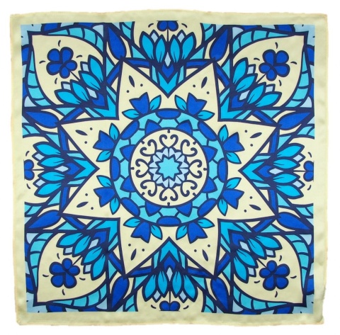 AD6-156 Small Silk Scarf Printed, 67x67 cm(2)