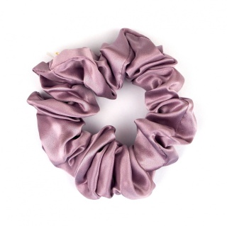 Jedwabna gumka do włosów scrunchie lila JGS-005
