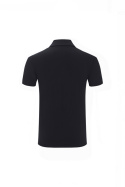 M2 Black merino wool polo shirt