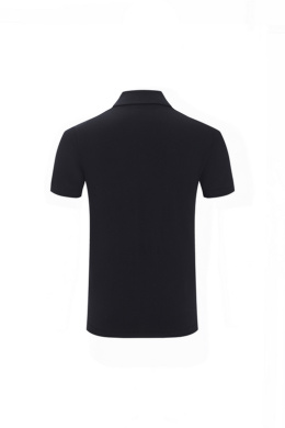 M2 Black merino wool polo shirt