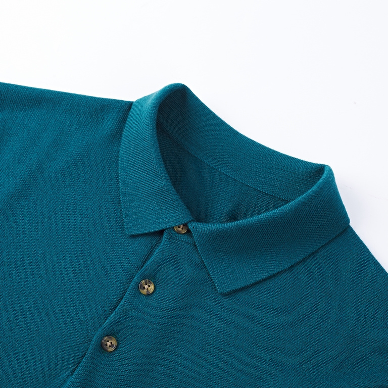 M4 Green merino wool polo shirt(3)