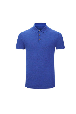 M9 Niebieska koszulka polo z wełny merino