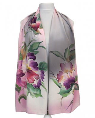 Szal jedwabny, ręcznie malowany 170x45 cm SZ-361